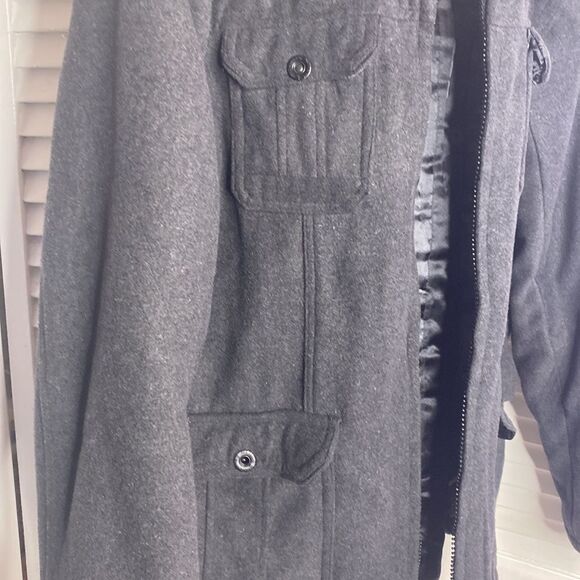 Buckle BKE Mens Wool Pea Coat Jacket - Picture 5 of 10